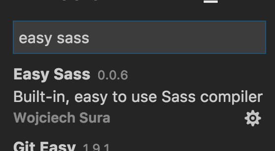 Search for easy sass